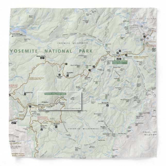 Yosemite map bandana (Front)