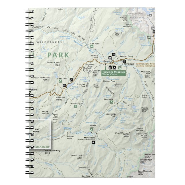 Yosemite map notebook (Front)