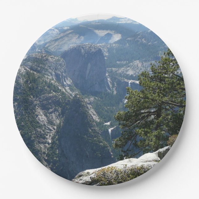 Yosemite Mountain View in Yosemite National Park Paper Plates (Front)