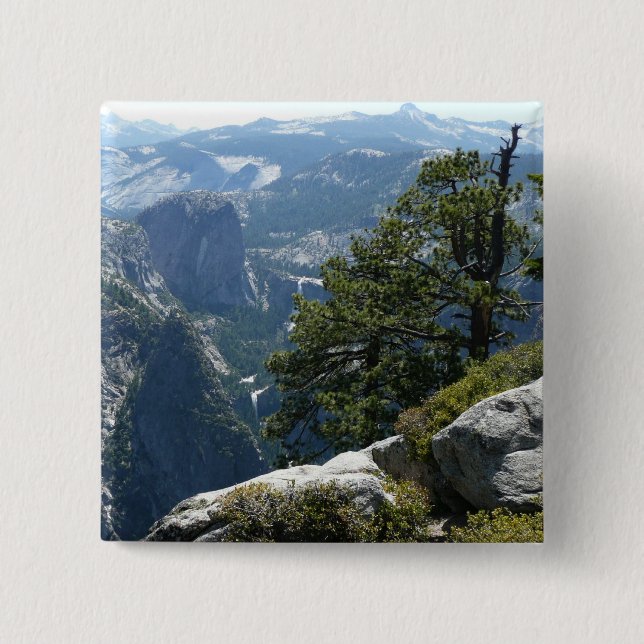 Yosemite Mountain View in Yosemite National Park Pinback Button (Front)