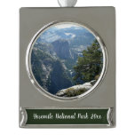 Yosemite Mountain View in Yosemite National Park Silver Plated Banner Ornament