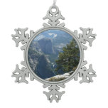 Yosemite Mountain View in Yosemite National Park Snowflake Pewter Christmas Ornament