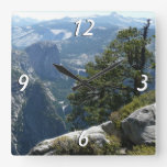 Yosemite Mountain View in Yosemite National Park Square Wall Clock
