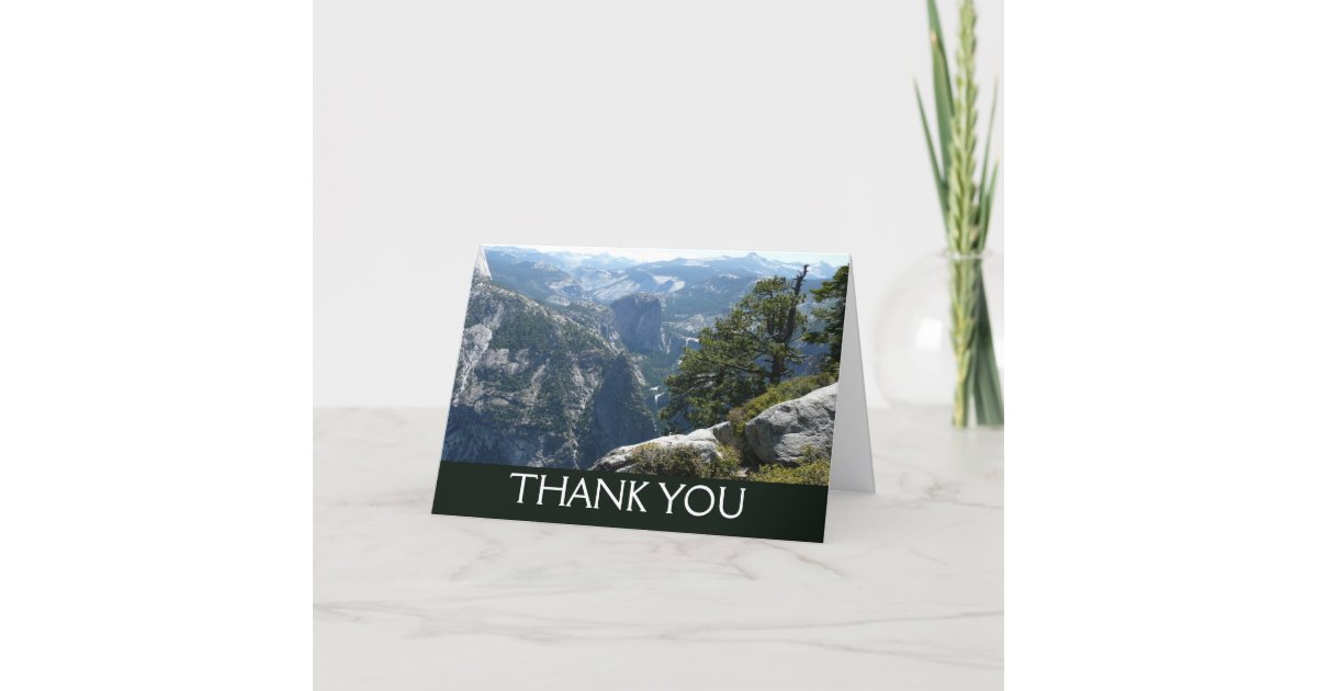 Yosemite Mountain View in Yosemite National Park Thank You Card | Zazzle