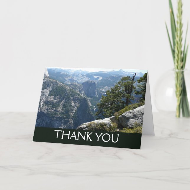 Yosemite Mountain View in Yosemite National Park Thank You Card (Front)