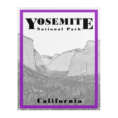 Yosemite National Park _ 16 x 20 Acrylic Acrylic Print