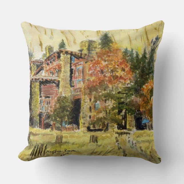 Yosemite National Park,  Ahwahnee Hotel Throw Pillow (Front)