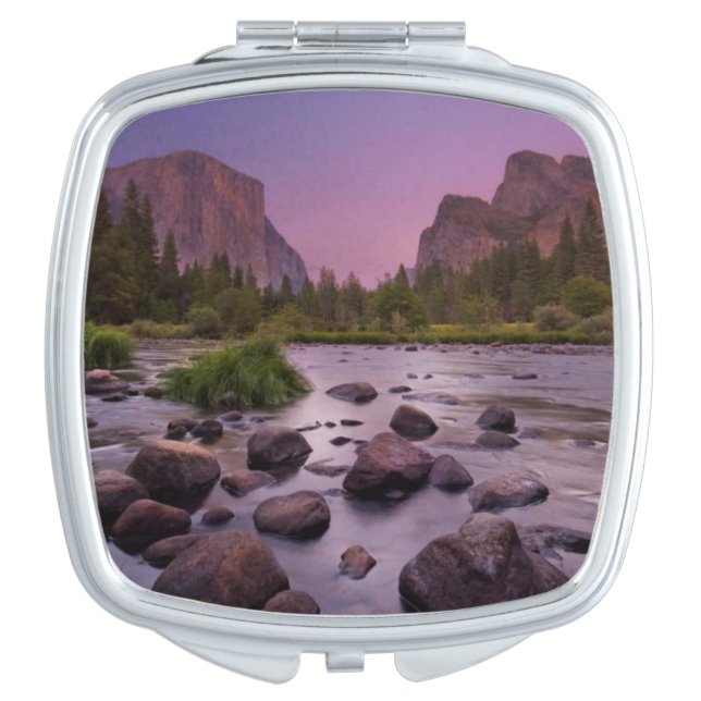 Yosemite National Park at Dusk Compact Mirror (Front)