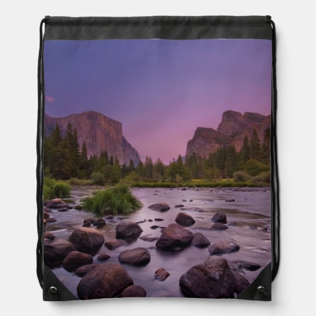 Yosemite National Park at Dusk Drawstring Bag (Front)