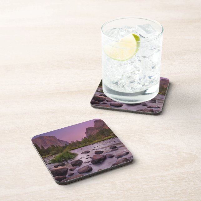 Yosemite National Park at Dusk Drink Coaster (Right Side)