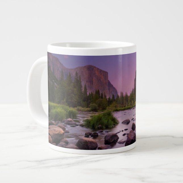 Yosemite National Park at Dusk Giant Coffee Mug (Front Left)