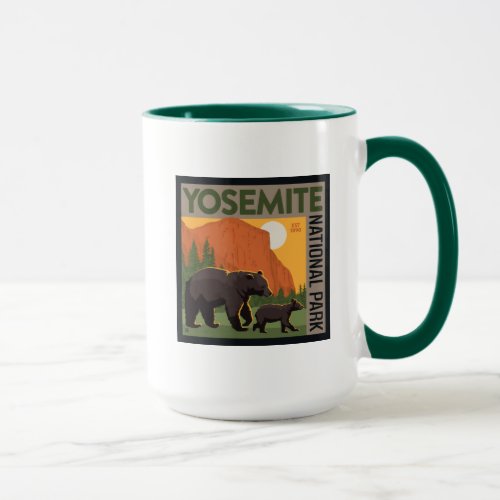 Yosemite National Park  Bear Family Mug