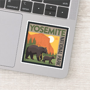 Yosemite National Park Bear Family Sticker