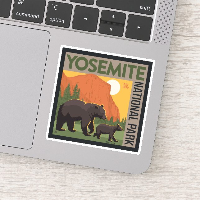 Yosemite National Park | Bear Family Sticker (Detail)