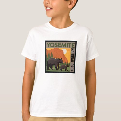 Yosemite National Park  Bear Family T_Shirt