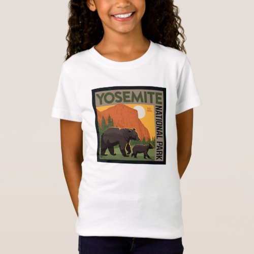 Yosemite National Park  Bear Family T_Shirt