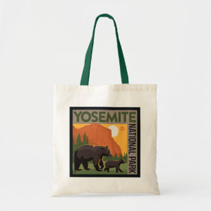 Yosemite National Park Bear Family Tote Bag