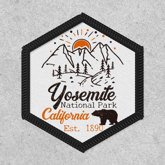 Yosemite National Park Bear Minimalist Mountain Patch (Front)