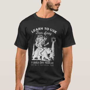 Yosemite National Park Bear Spray Funny Hiking Cam T-Shirt