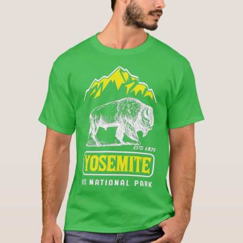 Yosemite National Park Bison Sierra Nevada T_Shirt