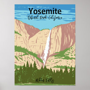 Yosemite National Park, CA Ribbon Falls Poster