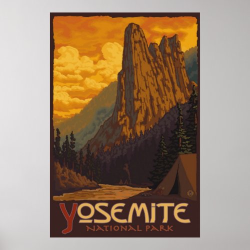 Yosemite National Park CA _ Sentinel Rock Poster