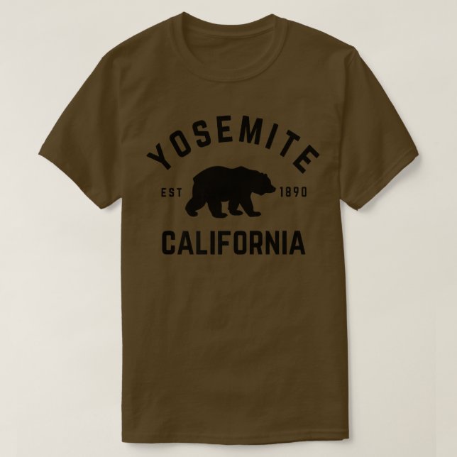 Yosemite National Park California Bear Hiking Outd T-Shirt (Design Front)