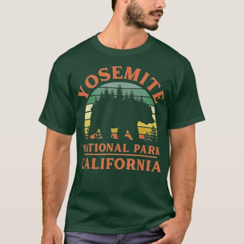 Yosemite National Park California Bear Nature Hiki T_Shirt