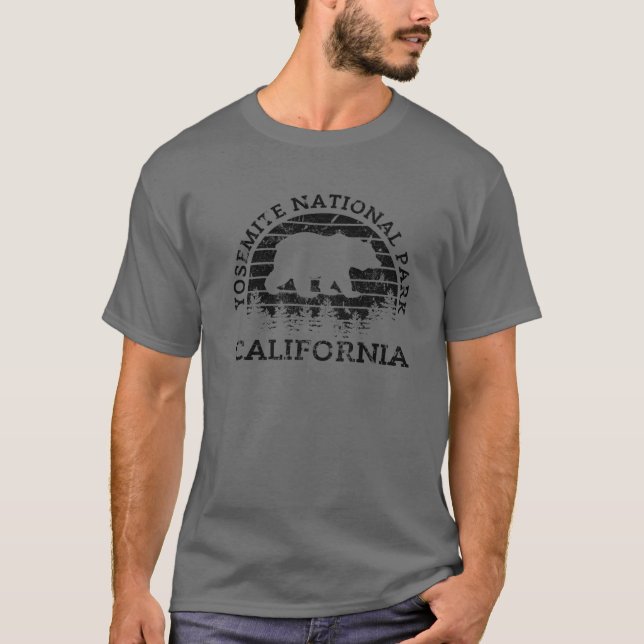 Yosemite National Park California Bear Nature Outd T-Shirt (Front)
