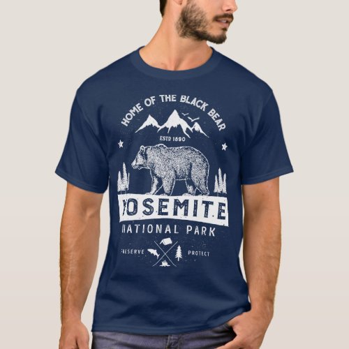 Yosemite National Park California Bear Vintage Gif T_Shirt