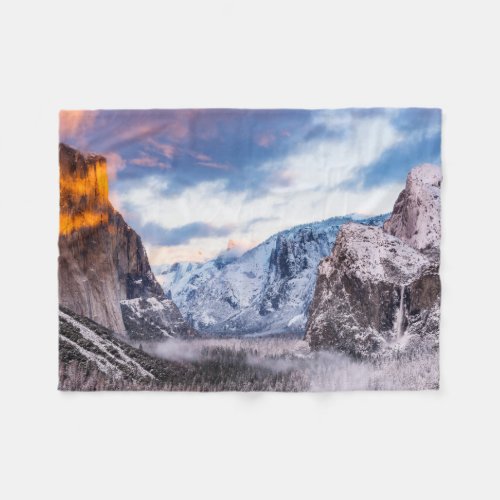 Yosemite National Park California Fleece Blanket