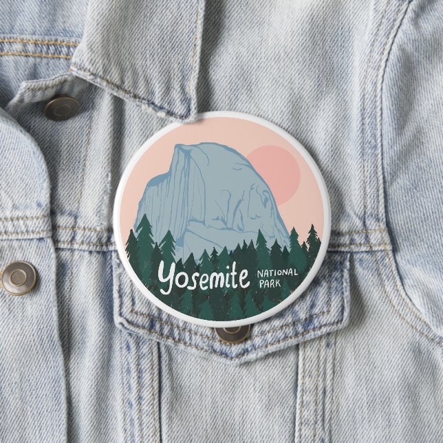 Yosemite National Park California Half Dome Button (In Situ)