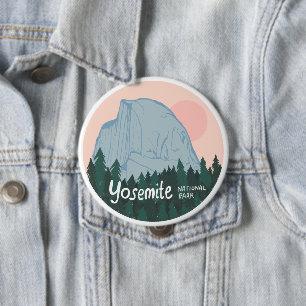 Yosemite National Park California Half Dome Button