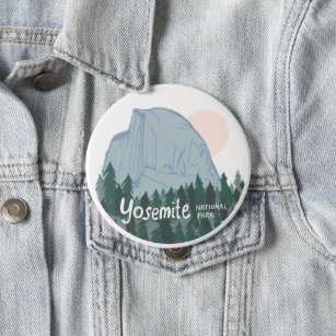 Yosemite National Park California Half Dome Button