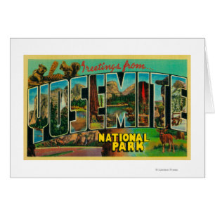Yosemite National Park, California - Large Lette Cards