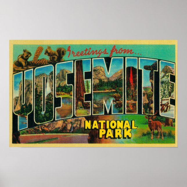 Yosemite National Park, California - Large Lette Poster (Front)