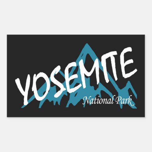 Yosemite National Park California Mountains Rectangular Sticker
