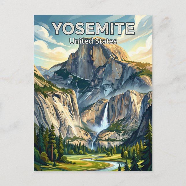 Yosemite National Park California Postcard (Front)