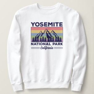 Yosemite National Park California Retro Hiking Sweatshirt