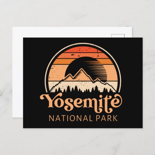 Yosemite National Park California Retro Vintage Postcard