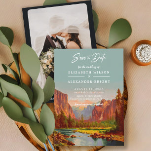 Yosemite National Park California save the date Invitation