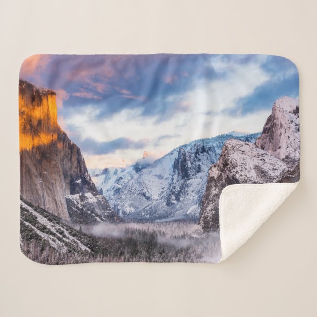 Yosemite National Park, California Sherpa Blanket (Front (Horizontal))