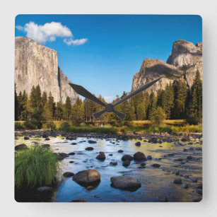 Yosemite National Park, California Square Wall Clock