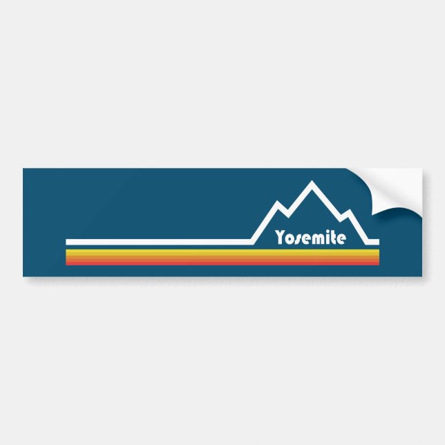 Yosemite National Park California Stripe Bumper Sticker (Front)