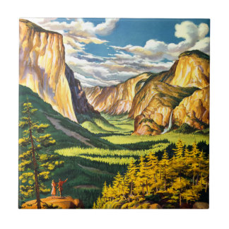 Yosemite National Park California Travel Art Ceramic Tile