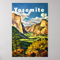 Yosemite National Park California Travel Art Poster