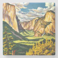 Yosemite National Park California Travel Art Stone Coaster | Zazzle