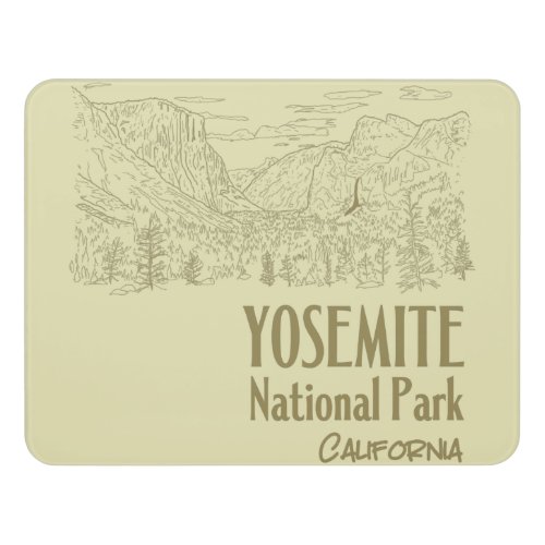 Yosemite National Park California Tunnel View Door Sign