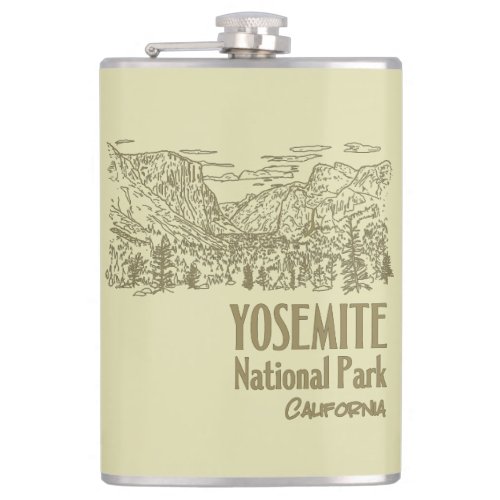 Yosemite National Park California Tunnel View Flask