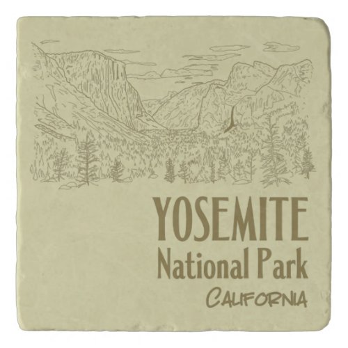 Yosemite National Park California Tunnel View Trivet